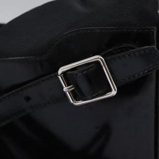 Gucci Vintage Bamboo Backpack Nylon and Patent Leather