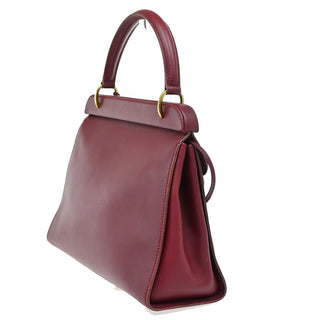 Gucci Belt Buckle Top Handle Bag Leather