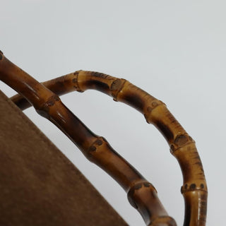 Gucci Bamboo Handle Tote Suede