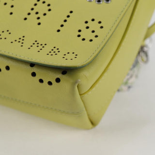 Chanel Logo Eyelets Flap Bag Perforated Calfskin