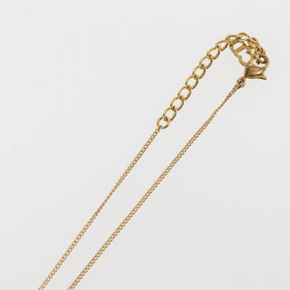 Christian Dior Round Logo Pendant Necklace Metal