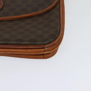 Celine Vintage Macadam Shoulder Bag Canvas and Leather