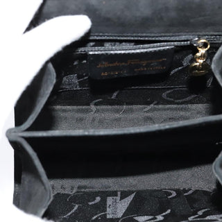 Salvatore Ferragamo Gancini Convertible Top Handle Bag Suede