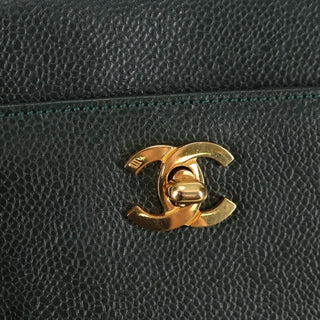 Chanel Vintage CC Lock Pocket Chain Tote Caviar