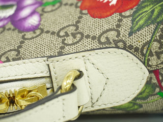 Gucci Ophidia Dome Shoulder Bag Flora GG Coated Canvas
