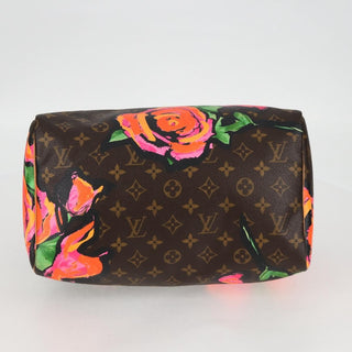 Louis Vuitton Speedy Handbag Limited Edition Monogram Roses