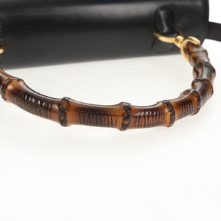 Gucci Vintage Convertible Bamboo Top Handle Bag Leather