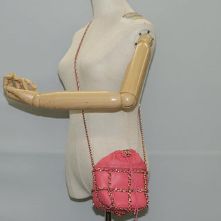 Chanel Chain Frame CC Drawstring Bucket Bag Lambskin