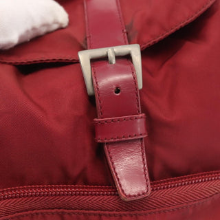 Prada Front Pocket Buckle Backpack Re-Nylon and Shearling