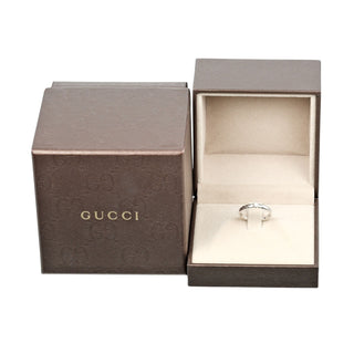 Gucci Diamantissima Ring 18K White Gold and Diamond