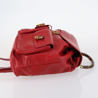 Gucci Vintage Bamboo Backpack Leather