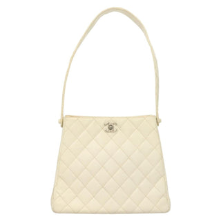 Chanel Vintage CC Shoulder Bag Quilted Caviar