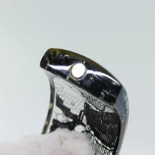 Chanel CC Hinged Bangle Bracelet Resin with Lace and Faux Pearls