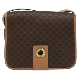 Celine Vintage Macadam Shoulder Bag Canvas and Leather