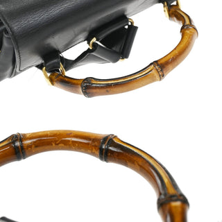 Gucci Vintage Bamboo Backpack Leather