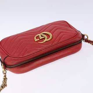 Gucci GG Marmont Triple Zip Chain Bag Matelasse Leather