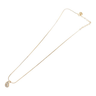 Christian Dior CD Pendant Necklace Metal and Crystals