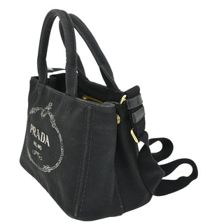 Prada Canapa Convertible Tote Canvas