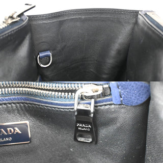 Prada Tassel Twin Pocket Tote City Calf