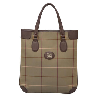 Burberry Nova Check Tote Canvas and Leather