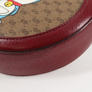 Gucci Doraemon Round Shoulder Bag Printed Mini GG Coated Canvas