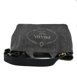 Prada Canapa Convertible Tote Denim