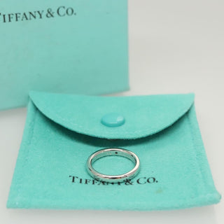 Tiffany & Co. Elsa Peretti 1 Diamond Stacking Band Ring 950 Platinum with Diamond