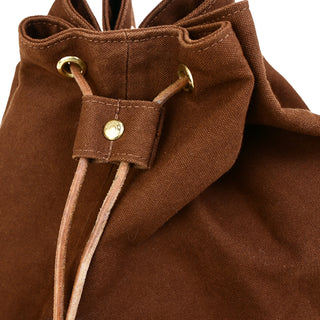 Hermes Polochon Mimile Drawstring Backpal Canvas