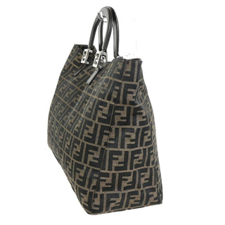 Fendi Vintage FF Handle Tote Zucca Canvas