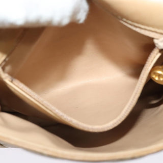 Chanel Logo Chain Shoulder Bag Leather