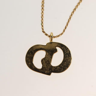 Christian Dior CD Pendant Necklace Metal