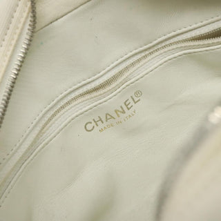 Chanel Vintage Logo Bowler Bag Quilted Canvas