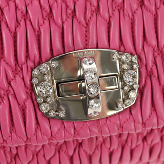 Miu Miu Crystal Clutch Matelasse Leather