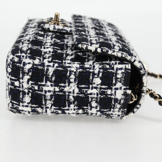 Chanel Square Classic Single Flap Bag Quilted Tweed