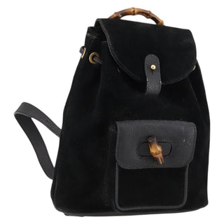 Gucci Vintage Bamboo Backpack Suede