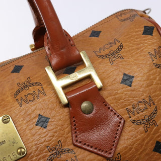 MCM Visetos Handbag Canvas and Leather