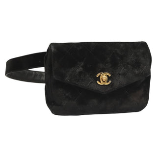 Chanel Vintage CC Flap Waist Bag Quilted Leather