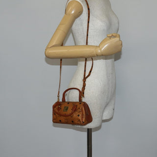 MCM Visetos Handbag Canvas and Leather