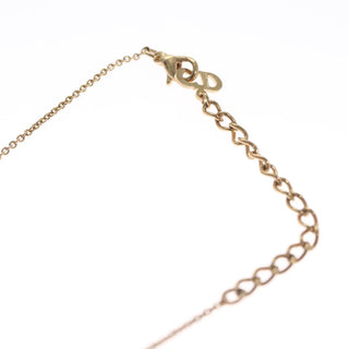 Christian Dior CD Round Pendant Necklace Metal and Crystals