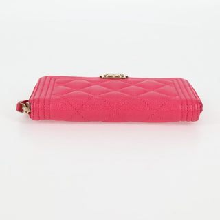 Chanel Compact Boy Wallet Caviar