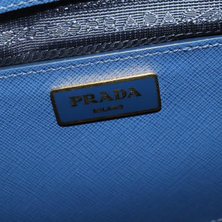 Prada Front Pocket Double Zip Lux Tote Saffiano Leather