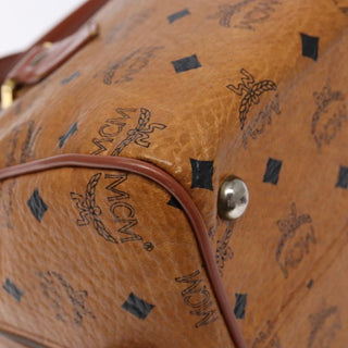 MCM Visetos Handbag Canvas and Leather