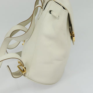 Salvatore Ferragamo Gancini Flap Drawstring Backpack Leather