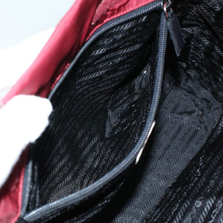 Prada Grommet Lock Flap Chain Shoulder Bag Leather