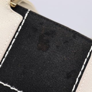 Chanel Chocolate Bar CC Logo Tote Canvas