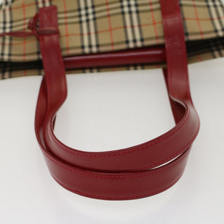 Burberry Nova Check Tote Nylon and Leather
