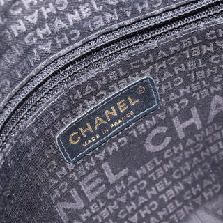 Chanel Chocolate Bar CC Tote Quilted Leather