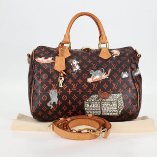 Louis Vuitton Speedy Bandouliere Bag Limited Edition Grace Coddington Catogram Canvas