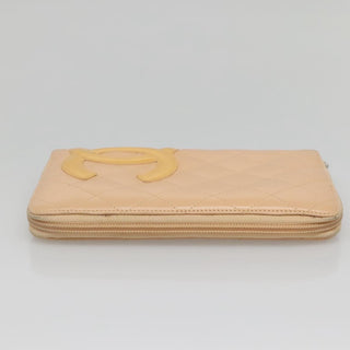 Chanel Cambon Zip Around Organizer Wallet Quilted Lambskin