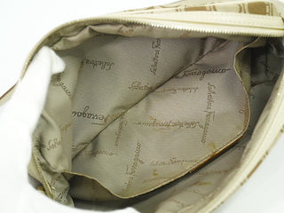 Salvatore Ferragamo Gancini Shoulder Bag Canvas